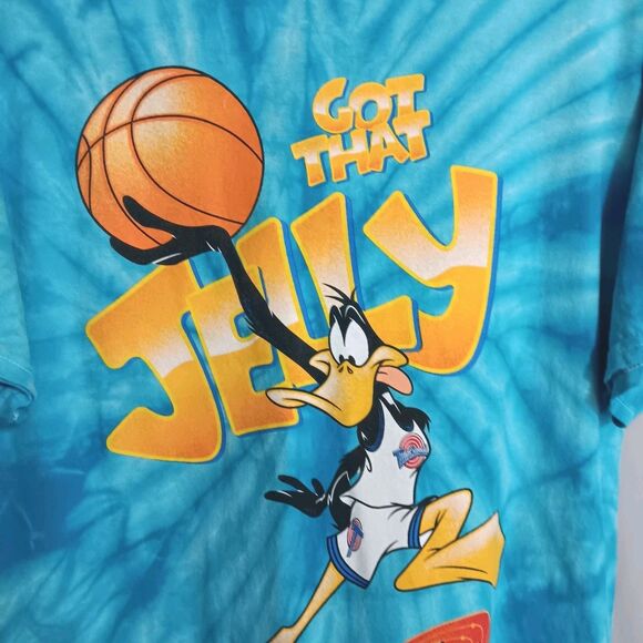 Looney Tunes Men’s L Space Jam T-Shirt 25th Anniv Tune Squad Daffy Duck - Picture 3 of 10